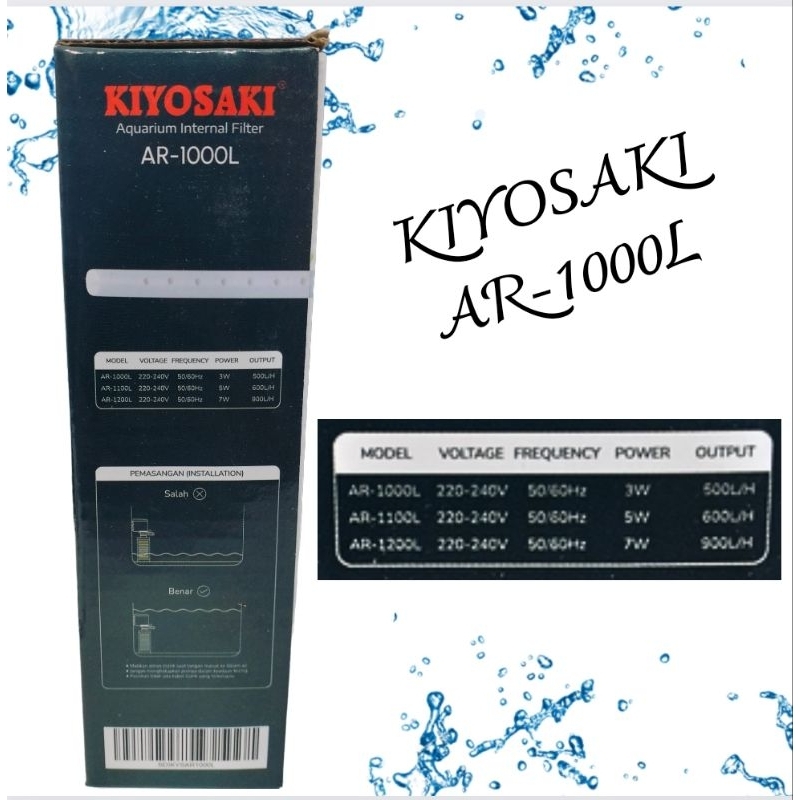 KIYOSAKI AR 1000L Pompa Aquarium Internal Filter