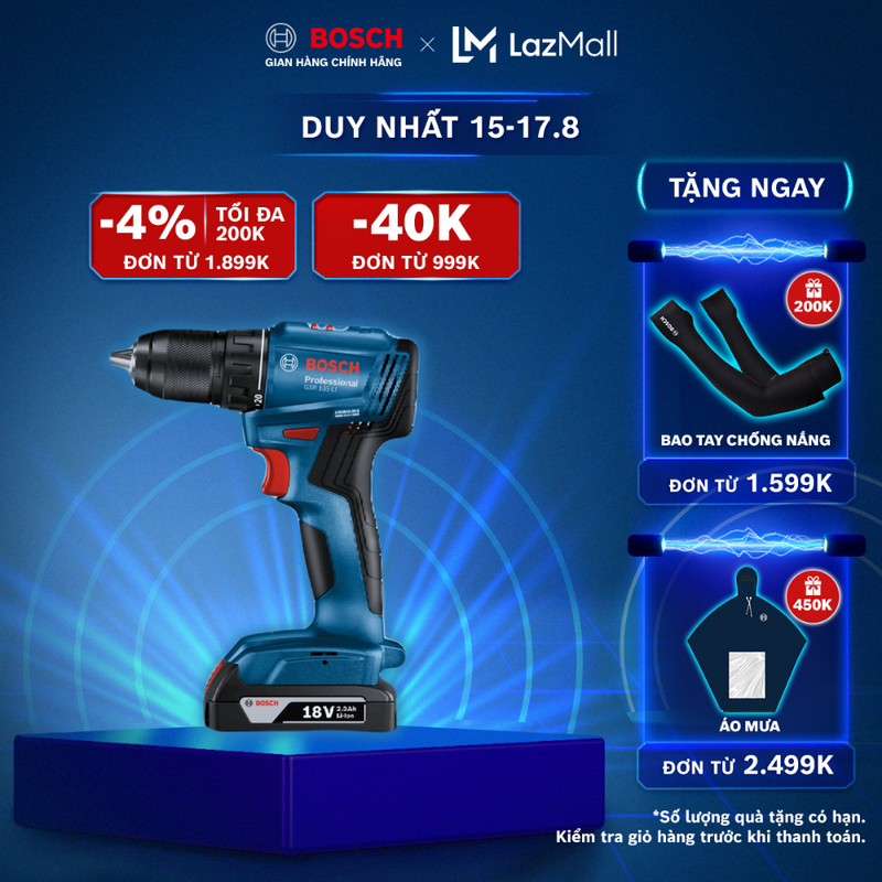 Máy khoan vặn vít pin gsr 185-li