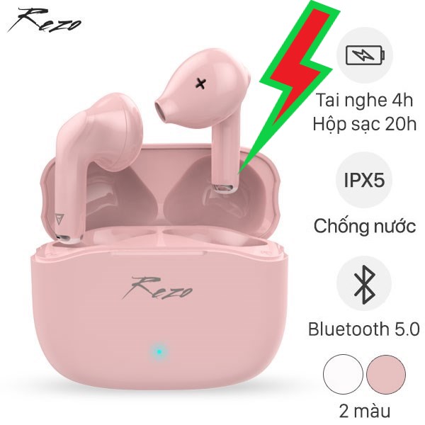 xác Tai nghe Bluetooth True Wireless Rezo F15- hồm củ sạc và 2 tai nghe