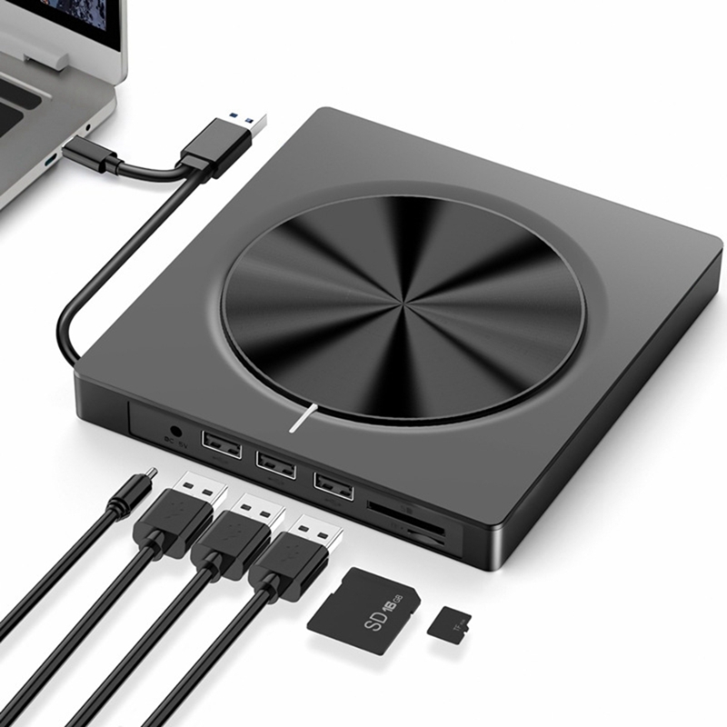 Burner Portable External USB3.0/Type-C Dvd-Rw Disc Optical Drive Dvd-Rom Burner Multifunction Dvd Drive
