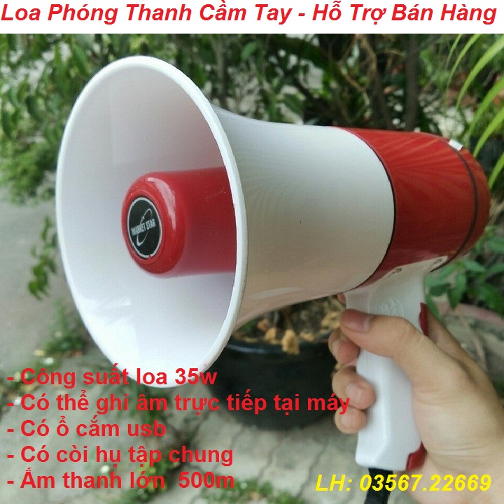 Loa lén loa phóng thanh cầm tay có usb 35w