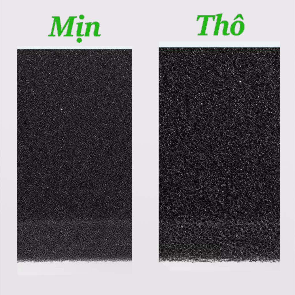 Bông mút đen lọc nước bể cá loại mịn và thô