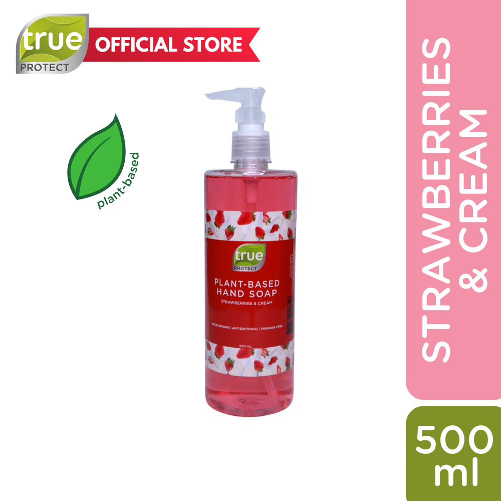 True Protect Plantbased Liquid Hand Soap 500ml (Strawberries & Cream