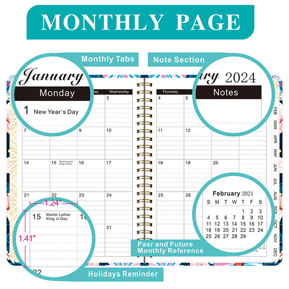 Office Planner Personal Appointment Journal Weekly Planner A5 Planner Office Agenda Organizer English Calendar