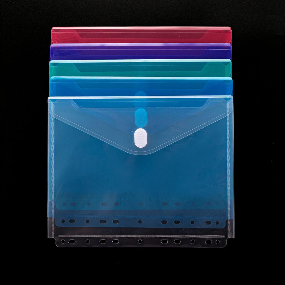 11-hole Punched File Folders Transparent Plastic File Folders 11-hole Punched File Folders A4 Document Sleeves Documents Bag Protector Office Supplies Filing Products File Organization File Storage Solutions Clear File Folders Plastic Document Holders