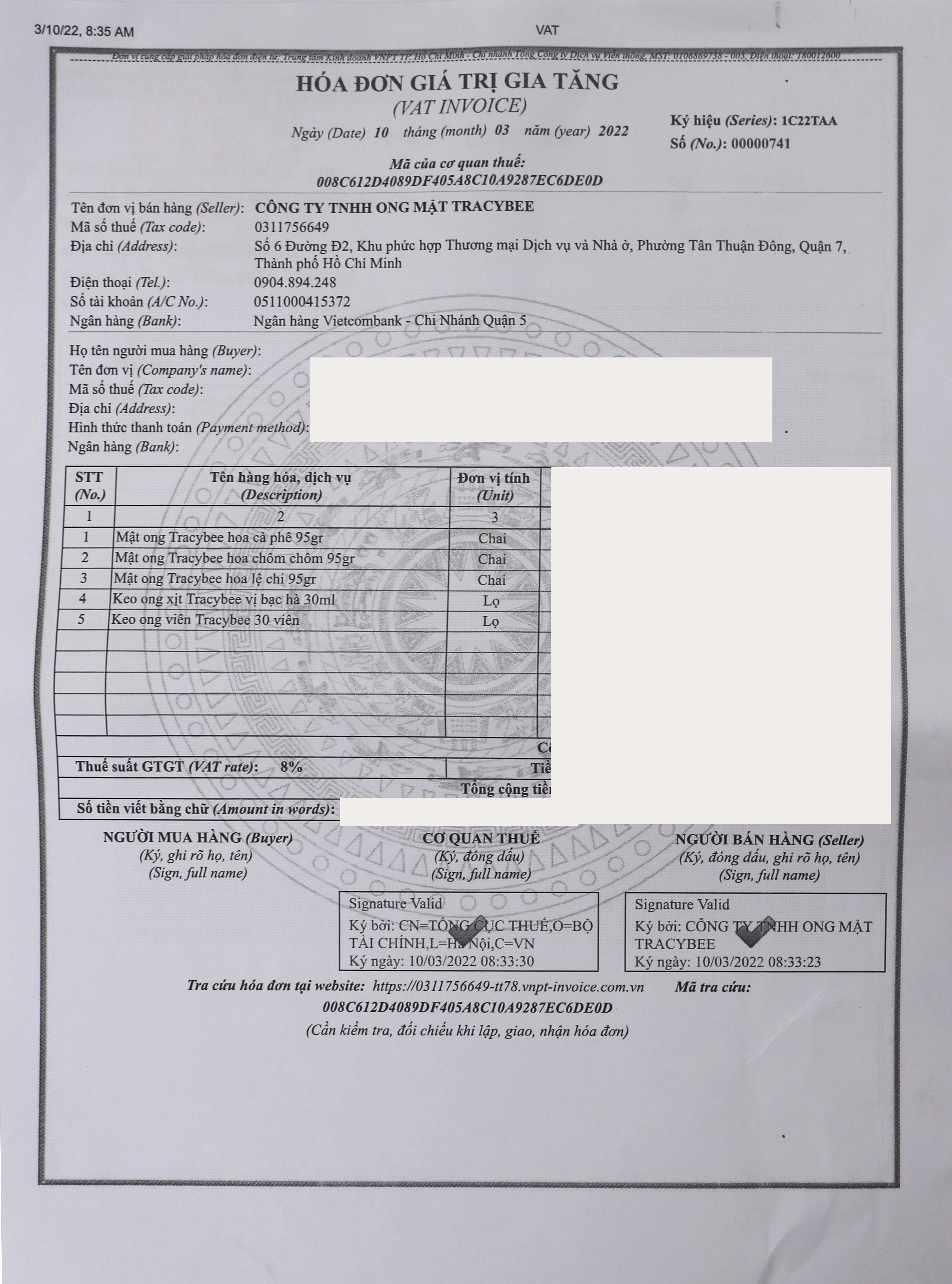 Xịt họng keo ong tracybee