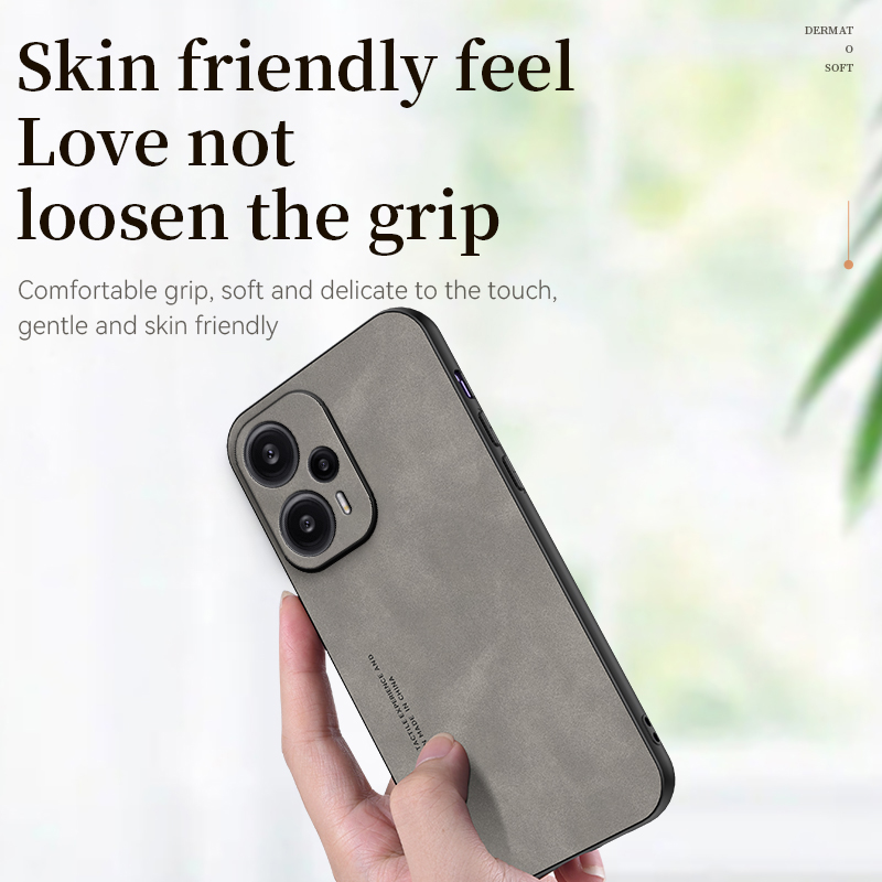 For Xiaomi Redmi Note 12 Turbo Case Redmi Note12Turbo TPU Soft Shockproof Matte Phone Casing Leather Texture Cover