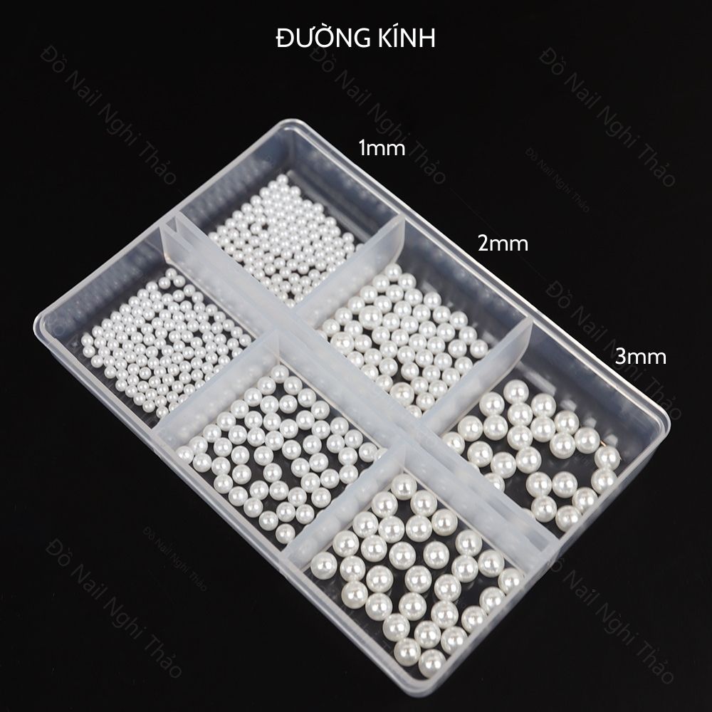 Ngọc trai nhựa nail set trang trí móng