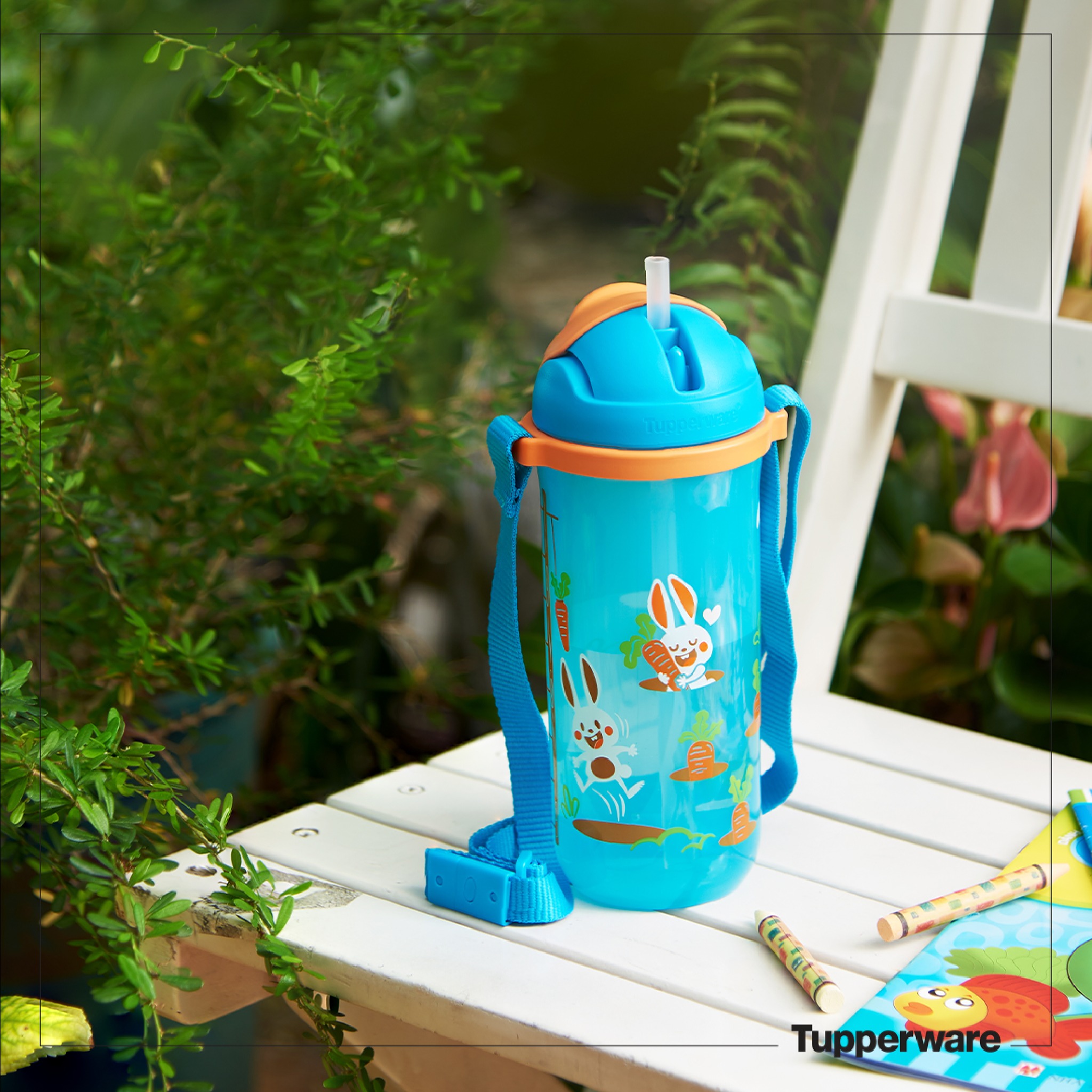 Tupperware Bình Nước Kids Printable Straw Tumbler 500ml