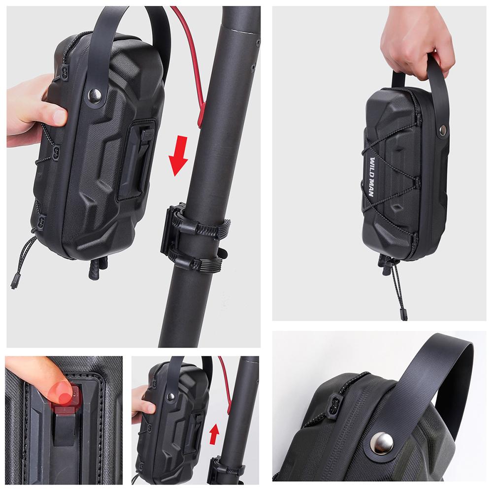 2L Universal Scooter Bag Waterproof Electric Scooter Front Bag Large Capacity Stable Bag for Electric Scooter Motorcycle