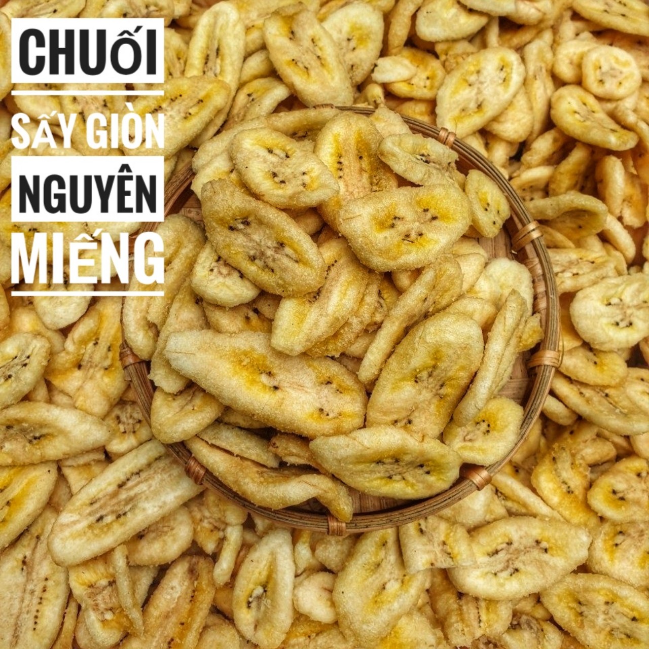 250g chuối sấy giòn nguyên miếng- chuẩn xuất khẩu thơm ngon-đồ ăn vặt-ăn vặt