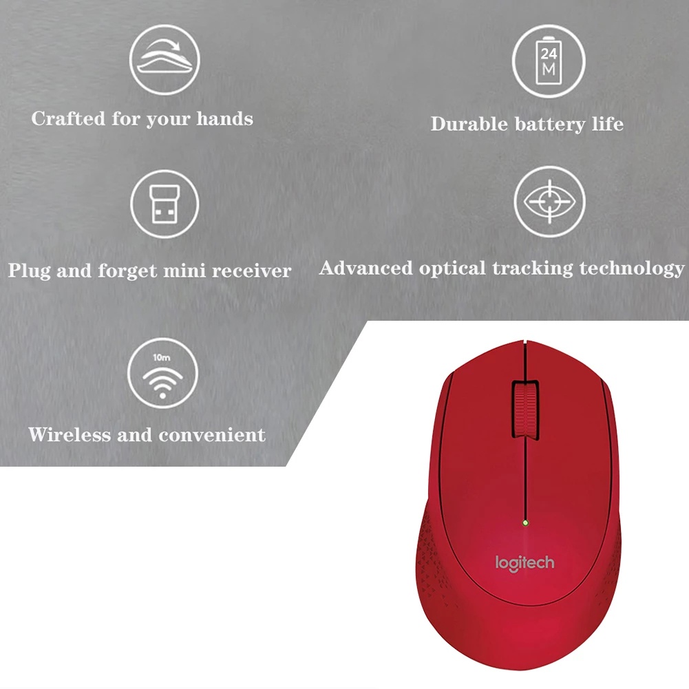 Chuột Quang Không Dây Logitech M280 1000DPI 2.4 GHz