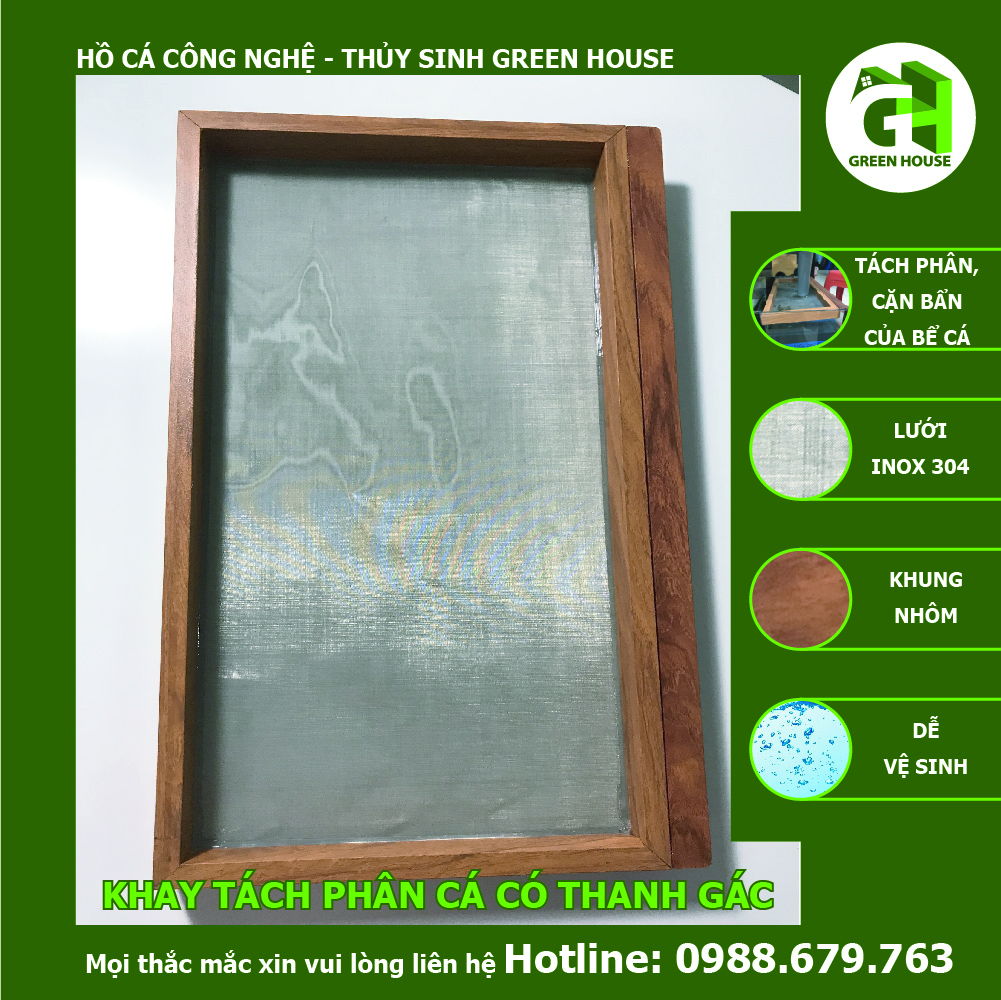 Khay tách phân cá, khay tách cặn bể cá (56cm x 30cm)