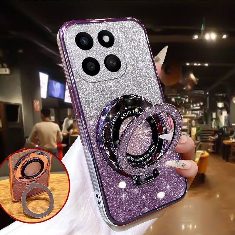 New%20Phone%20case%20Honor%20X6C%20Back%20cover%20Fashionable%20Frosted%20Silicone%20Soft%20Clear%20Dustproof%20Bracket%20Adsorb%20Holder%20for%20Honor%20X6C%20case%20-%20Image%204