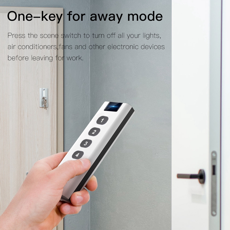 TUYA ZigBee Smart House Wireless Scene Switch 4 Gang Remote Portable Tuya Zigbee Hub Required No Limit to Control Device