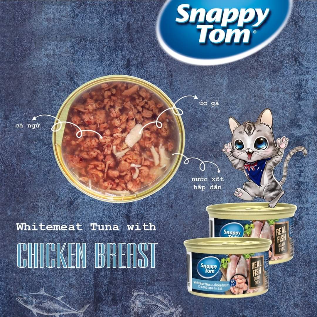 Pate Cho Mèo Snappy Tom Premium 85g - 5 vị mix
