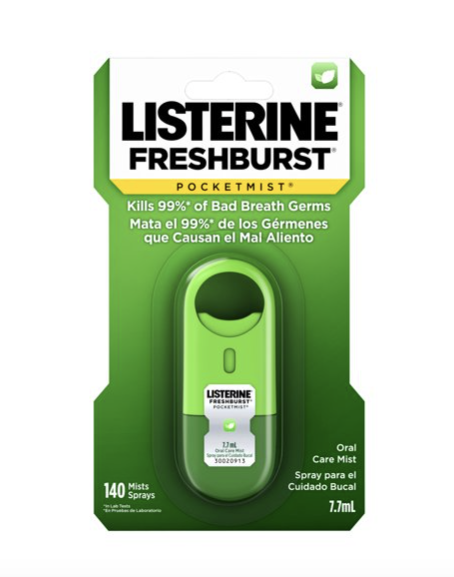 Xịt/Miếng ngậm thơm miệng Listerine bản Mỹ