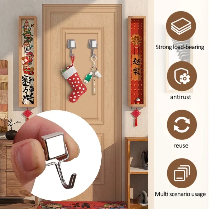 Feelife 10/1PCS Strong Hooks Multi-Purpose Storage Hooks Home Kitchen Bar Storage Hook Key Storage Hooks Bathroom Hangers