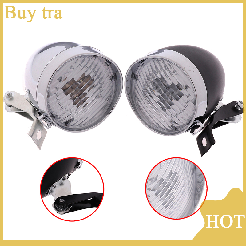[Buytra] 3 đèn LED phía trước xe đạp cổ điển đèn pha đèn Pin cổ điển