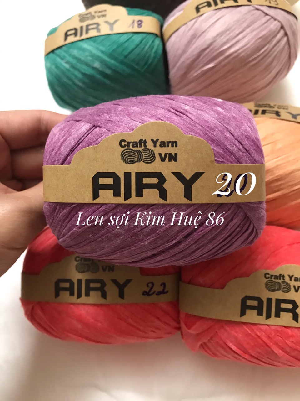 Sợi Airy móc mũ, túi cuộn 45g