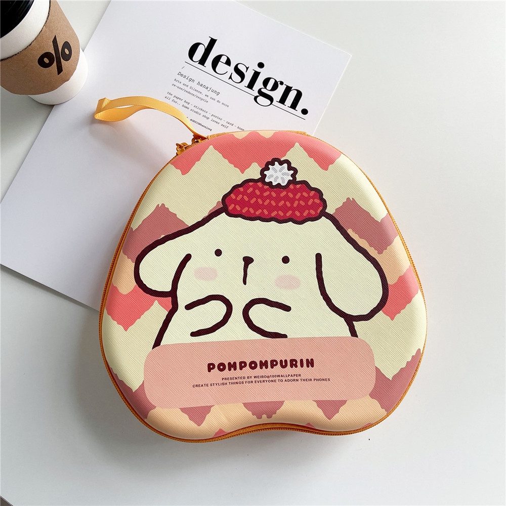Ready stock! for sony wh-ch520 headphone case summer style cartoon laurel dog for sony wh ch520 headset earpads storage bag casing box