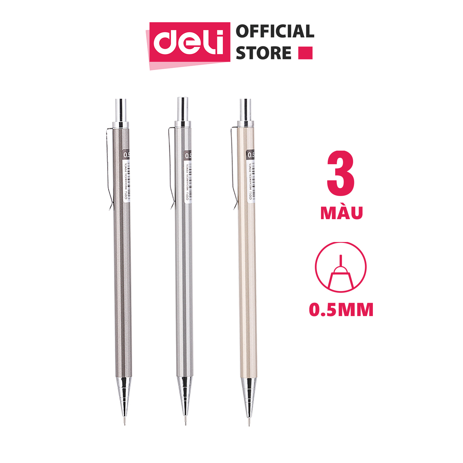 Bút chì kim học sinh ngòi 0.5mm deli -1 chiếc - e6490