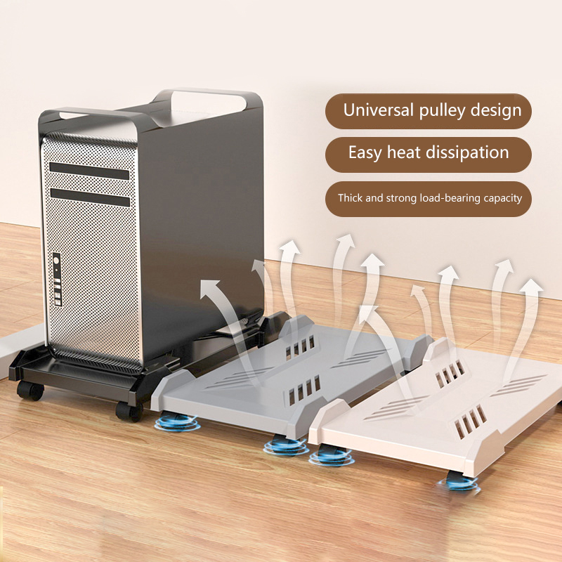 Computer Tower Stand Adjustable Mobile CPU Stand Gaming PC Case With 4 Caster Wheels Most For Most PC Computer Under Desk Holder YANLIN. 