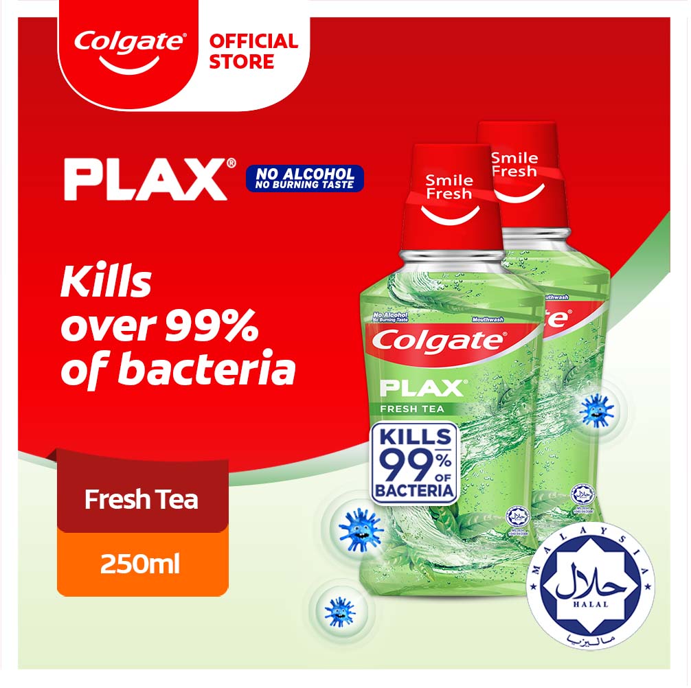 [Kills over 99 of bacteria] Colgate Plax Fresh Tea Mouthwash 250ml