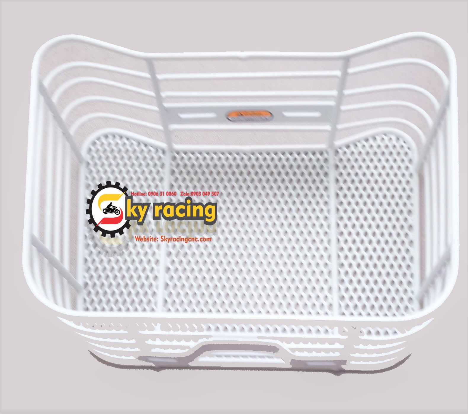 Rổ lưới thái vuông gắn xe Scoopy (trắng, đen)