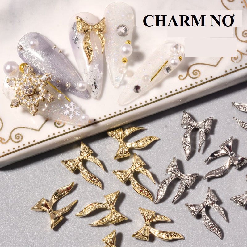 Combo 5 Charm Nơ Đính Móng CN-01 02