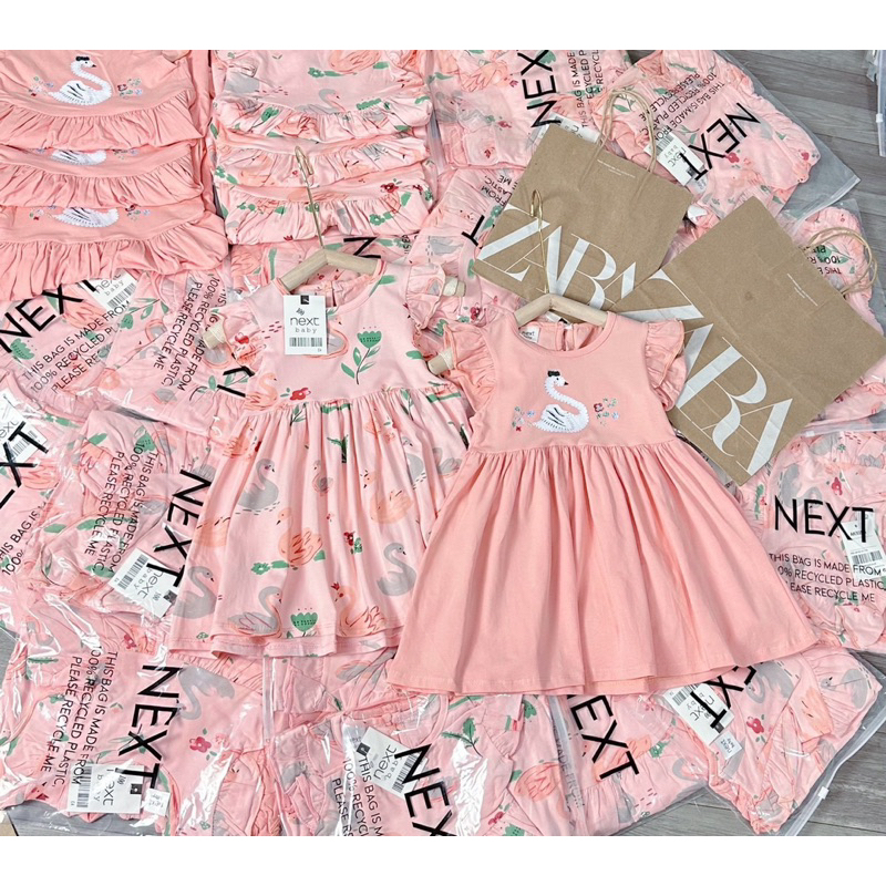 SET 2 VÁY HỒNG HẠC SIÊU XINH CHO BÉ