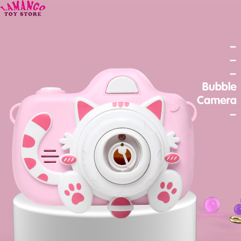 Lamango Fast Delivery Bubble Machine For Kids Cute Cartoon Cat Cow Automatic Bubble Blowing Machine With Light Music Toys For Outdoor Party