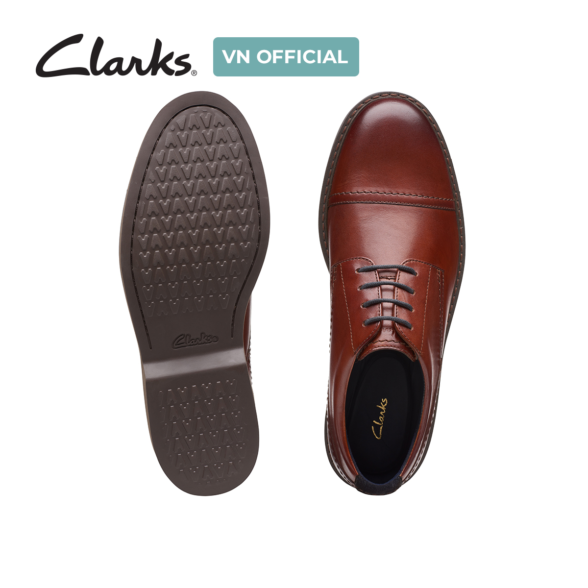 Giày Tây Da Nam Clarks - Atticus LT Cap