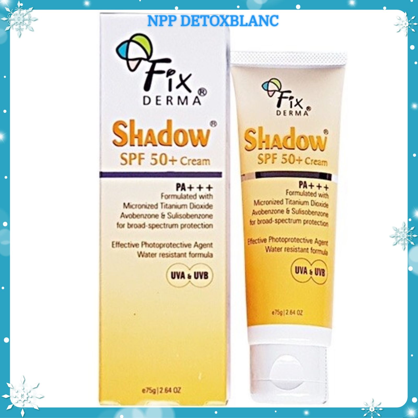 Kem chống nắng Fixderma Shadow SPF 50+ PA+++ 75g