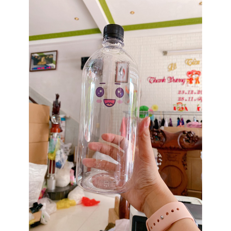 Combo 50 chai nhựa , binh nhựa sỉ 1000ml có nắp phi 28