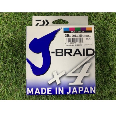 Daiwa J-Braid x4 Braided Line 330 Yards Multi-Color — Discount Tackle