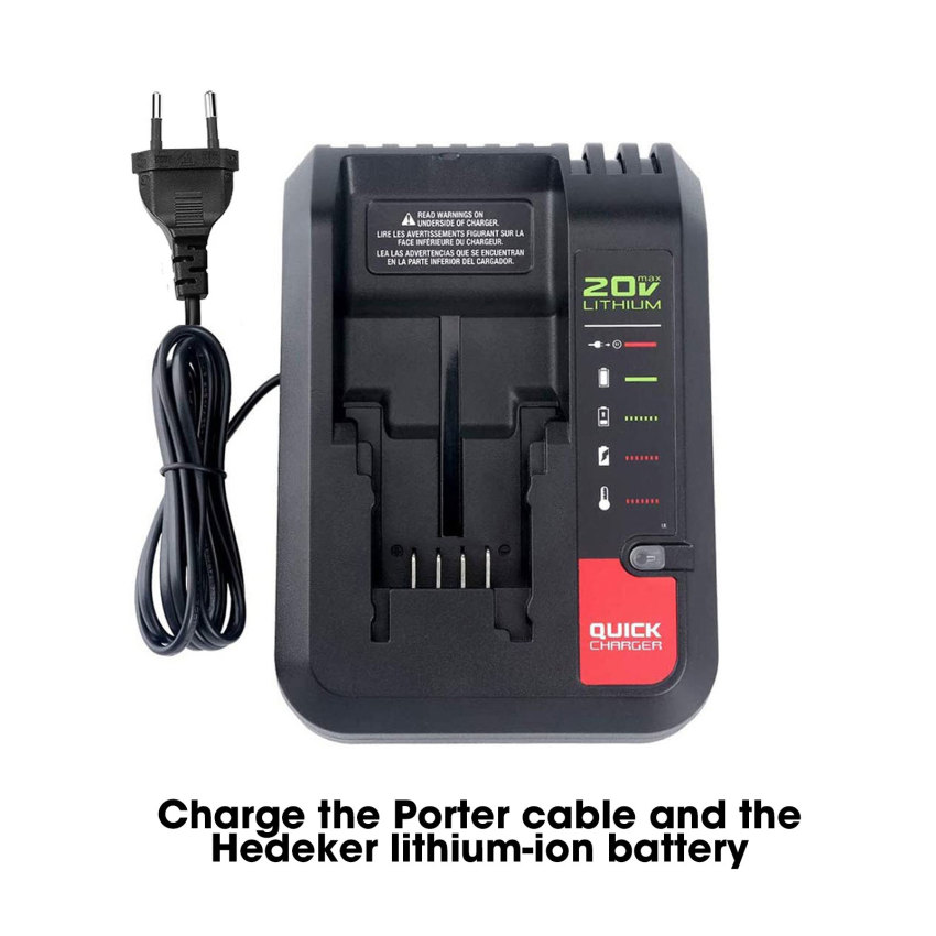 18V Replacement Lithium Battery Charger for Black and Decker PORTER CABLE Lithium  Battery Charger 2A 10.8