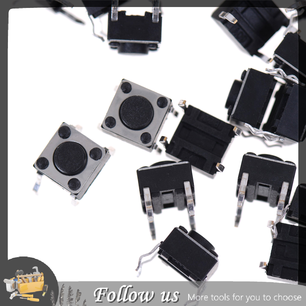 【FUN】 Jettingbuy 100Pcs 6x6x4.5mm Panel PCB Momentary Tactile Tact Push Button Switch