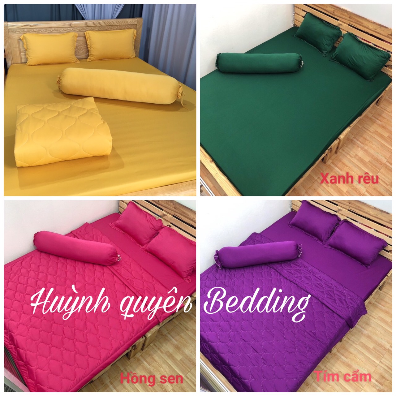 Bô drap ga thun lạnh trơn [5 món] chất thun Hàn Quốc đẹp, mát