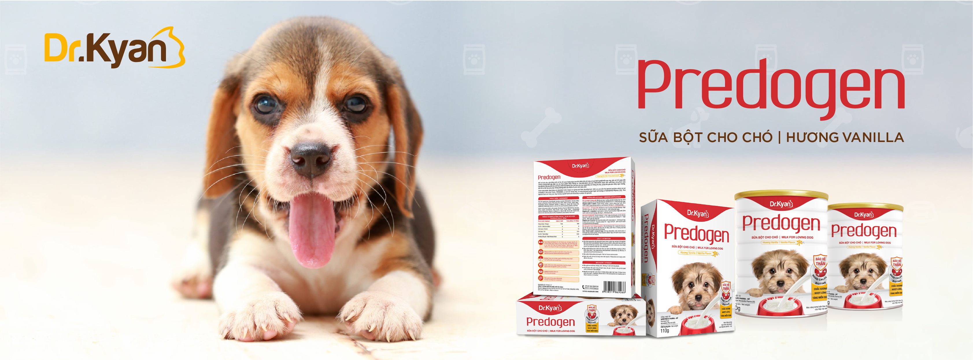 SỮA BỘT DÀNH CHO CHÓ MỌI LỨA TUỔI HƯƠNG VANI - DR.KYAN PREDOGEN LON 400GR