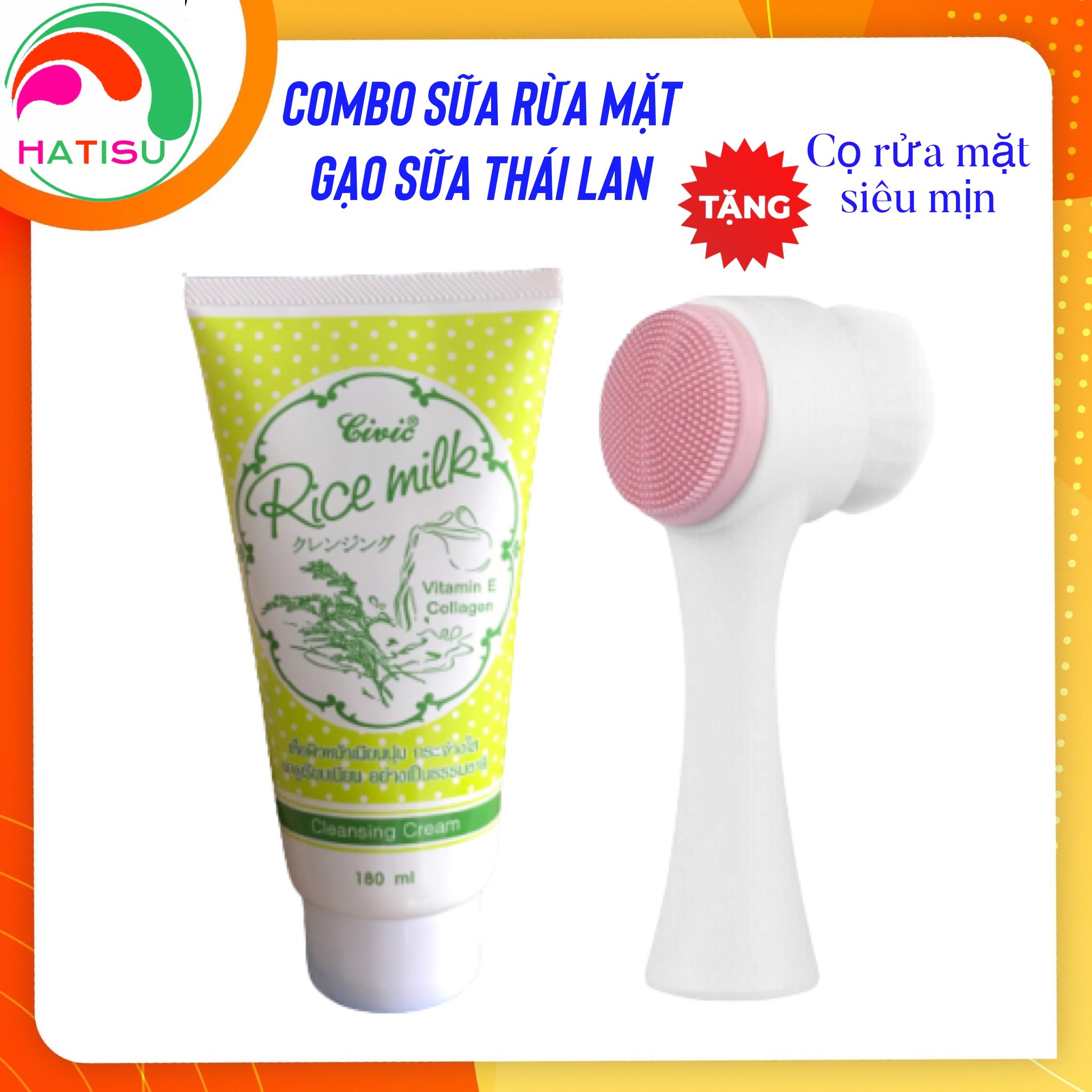 COMBO 2 CHAI SỮA RỬA MẶT GẠO SỮA THÁI LAN HATISU