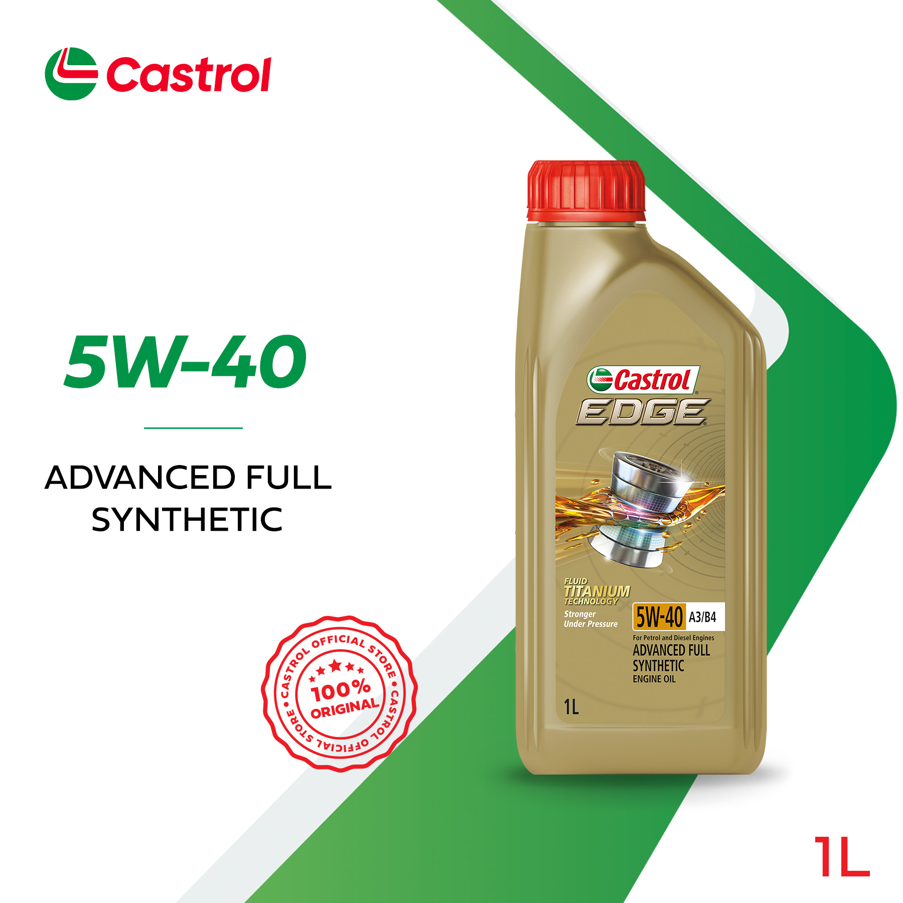 Castrol EDGE 5W-40 A3/B4 SN Engine Oils for Petrol and