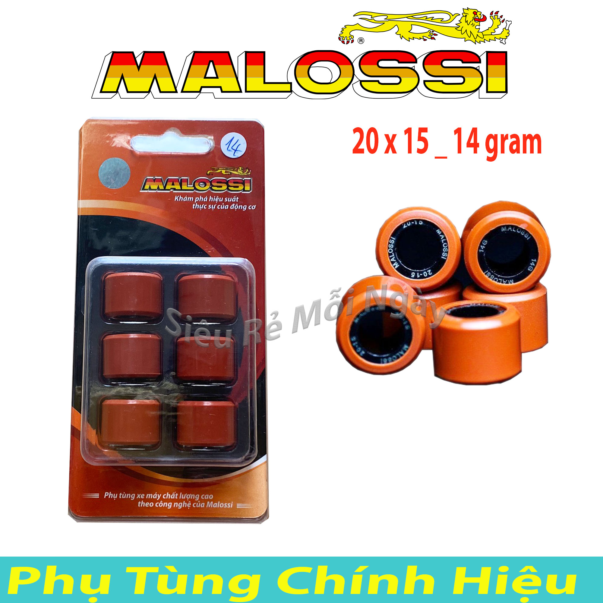Bộ bi nồi malossi độ honda vario, ab125, pcx, shvn, sh ý, click 125, sh mode
