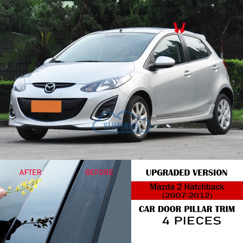Mazda car window bc pillar post trim cover strip glossy black pc panel stickers car door pillar trim sticker exterior for mazda 2 mazda 3 mazda 3 axela mazda 5 mazda 6 mazda 8 cx3 cx5 cx30 mazda6 atenza ruiyi