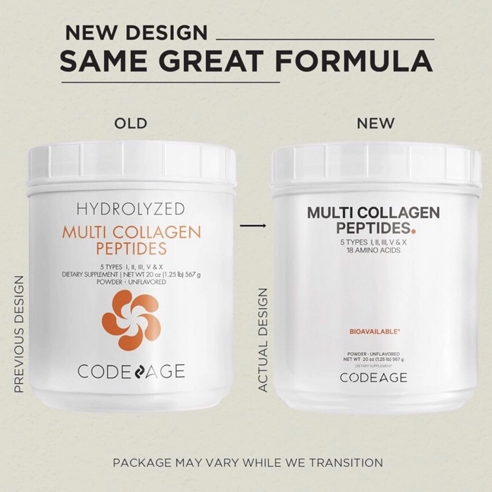 Bột collagen tổng hợp giúp trẻ hóa da Codeage Hydrolyzed Multi Collagen Peptides 567g