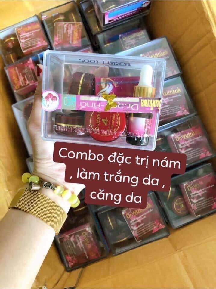 Bộ Kem Nám Sạm mờ thâm Yanhee Cherry Thái Lan (Đỏ)