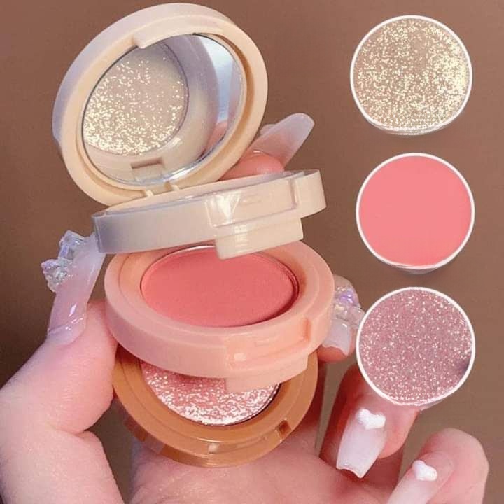 Miss Lara Blush Highlighter 3 in 1 Makeup Palette