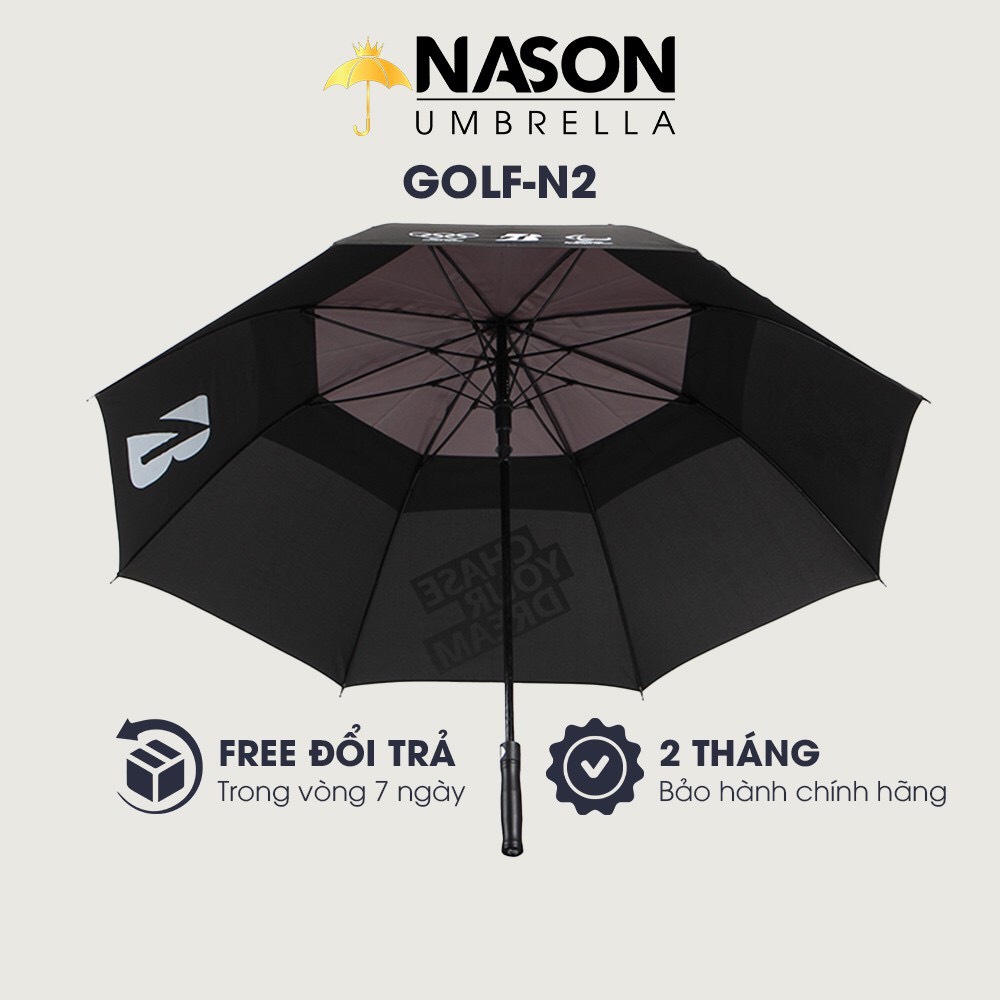 Dù Golf 2 tầng cao cấp Nason Umbrella Golf-N2 tự động mở một chiều tay cầm nhựa cao su cao cấp - Ô dù cao cấp Nason thumbnail