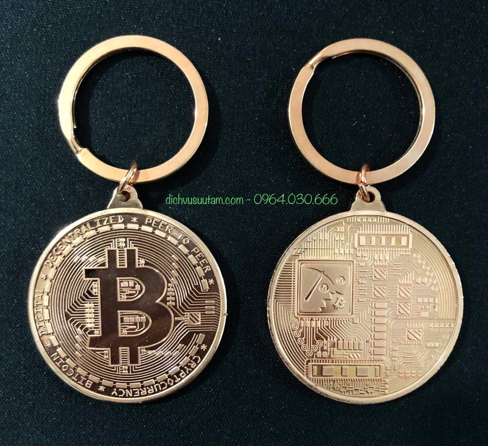 Móc khóa Bitcoin đồng độc đáo