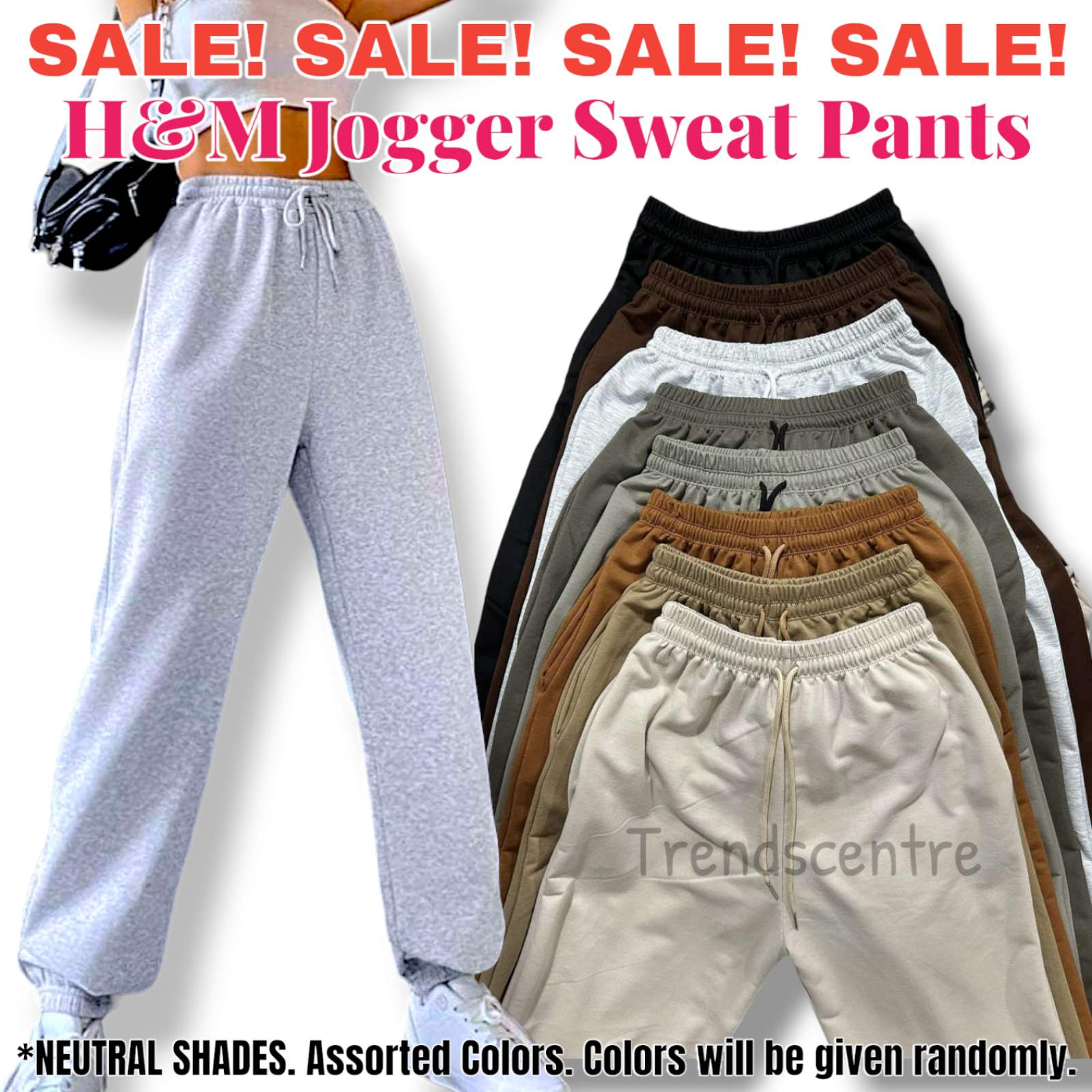 H M Jogger Sweatpants for Women with Two Pockets Jogging Pants